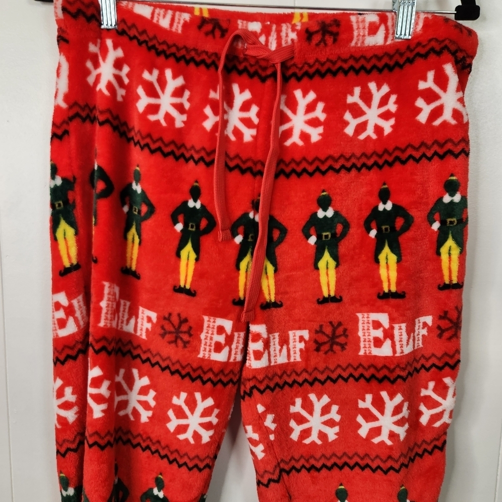 ELF Christmas Movie PJs Sleepwear Pajamas Fleece Womens Size Medium New Cozy - Picture 6 of 8